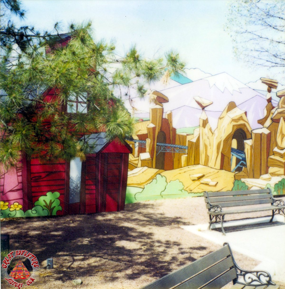 Bugs Bunny Land Backdrops At Six Flags Great Adventure